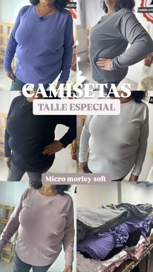 CAMISETAS T/ESPECIAL MICRO MORLEY SOFT (x3) - Imagen 2