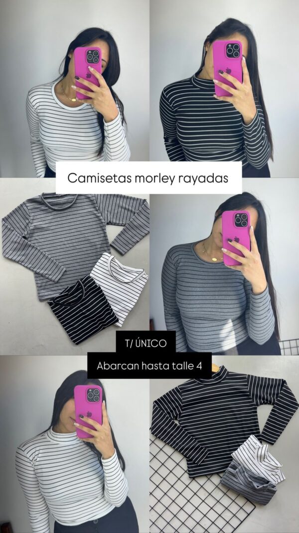 CAMISET MICROMORLEY RAYADAS (x3) - Imagen 3