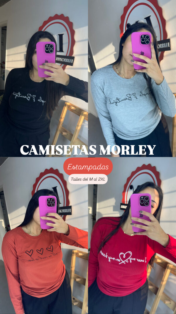 CAMISETAS MORLEY ESTAMP (x4) - Imagen 2