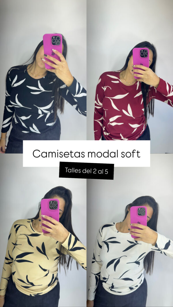 CAMISETAS MODAL SOFT(x4) - Imagen 2