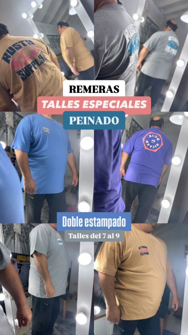 REMERAS T/ESP PEINADO (X3) - Imagen 3