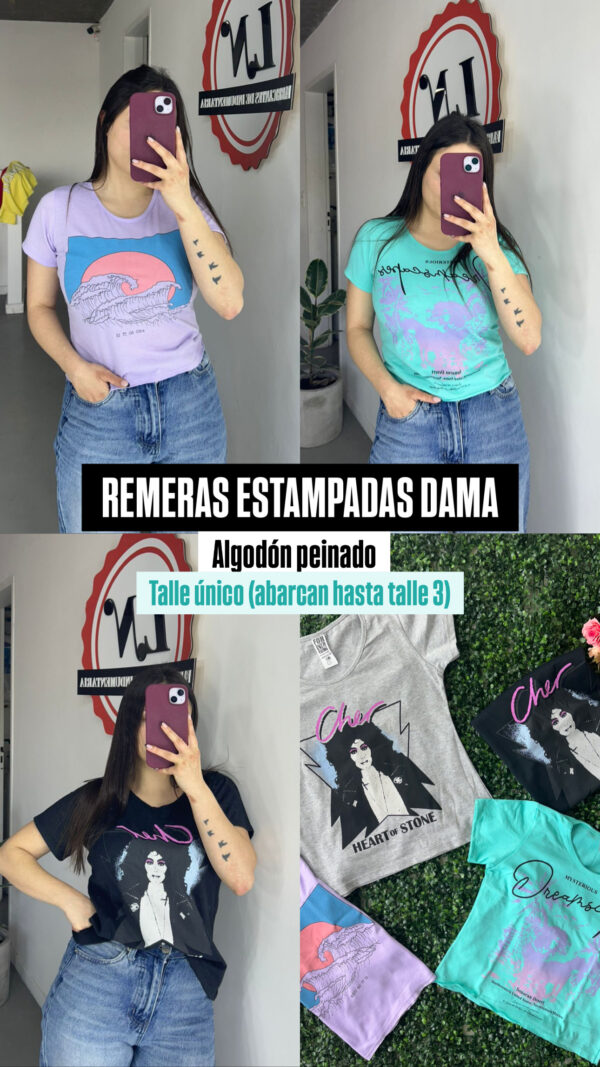 REMERAS PEINADO DAMA (x3) - Imagen 2