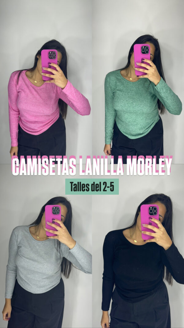 CAMISETAS LANILLA MORLEY (x4) - Imagen 2