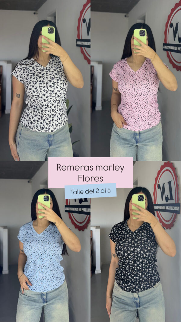 REMERAS MORLEY FLORES 🌷 (x4) - Imagen 2