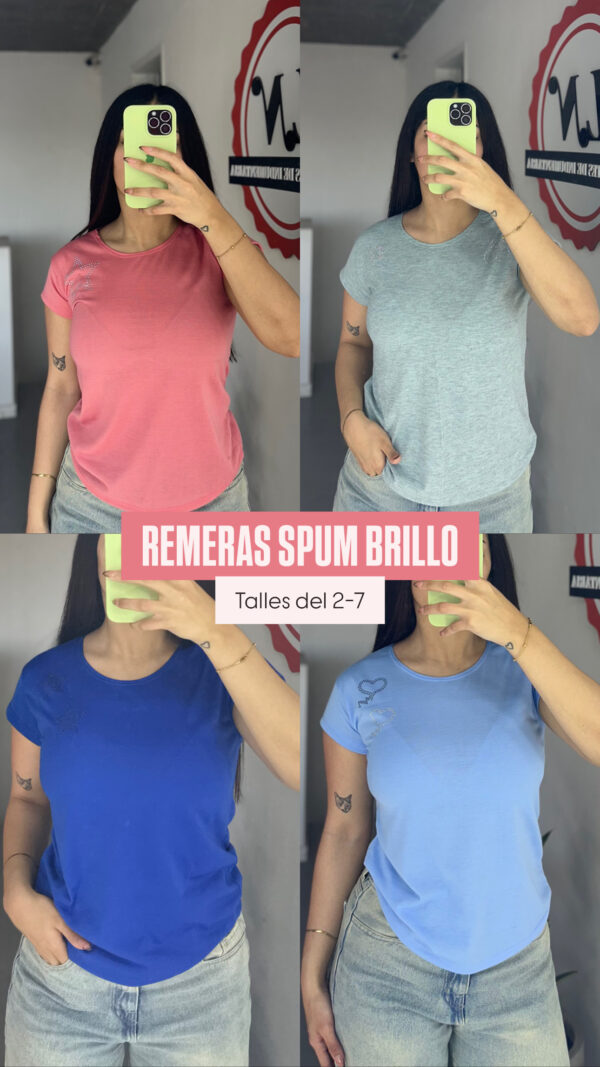 REMERAS SPUM BRILLO (x6) - Imagen 4