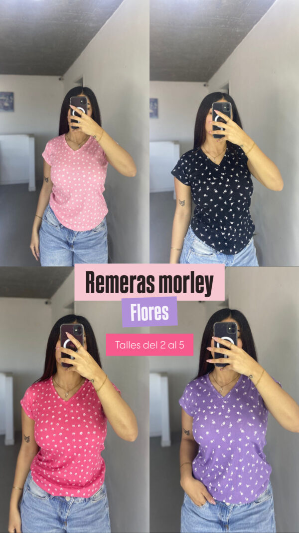 REMERAS MORLEY FLORES 🌷 (x4) - Imagen 4