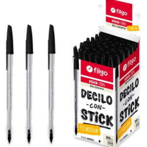 BOLÍGRAFO FILGO NEGRA x50unid (X1CAJA)
