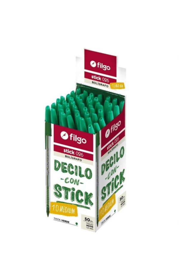 BOLÍGRAFO VERDE x50unid (X1CAJA)
