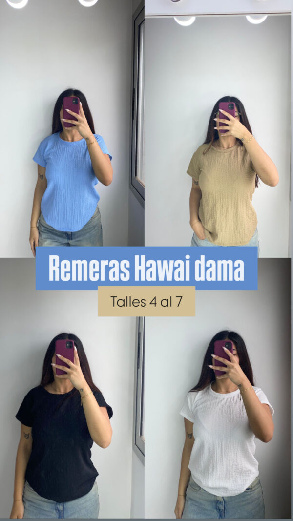 REMERAS HAWAI DAMA (x4) - Imagen 2